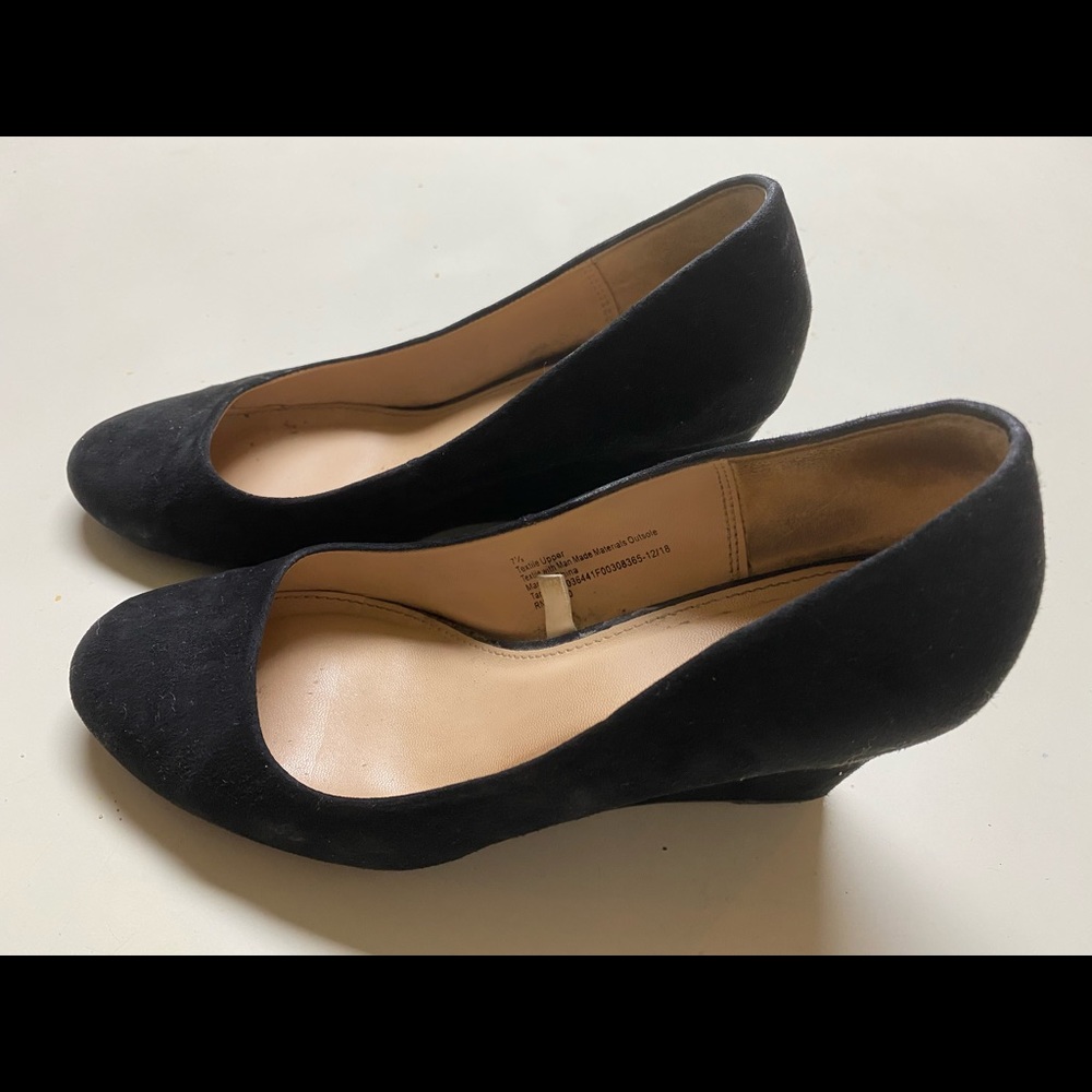 A New Day Black wedge heel size 7.5